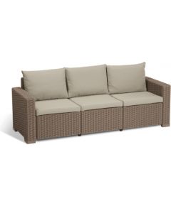 Keter Dārza dīvāns trīsvietīgs California 3 Seater Sofa bēšs