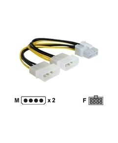 DELOCK Cable PCIe power suply 8p>2x5,25Z