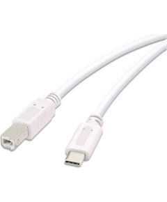 Vivanco cable USB-C - USB-B 3m, white (45356)