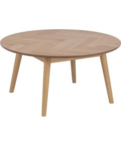 Coffee table NAGANO, D90xH45cm, herrringbone oak