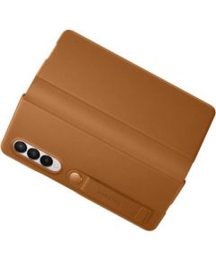 Samsung Galaxy Z Fold3 5G Leather Flip Cover Camel Чехлы - оригинальные