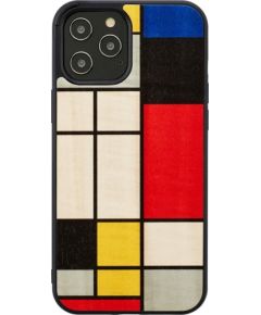 MAN&WOOD case for iPhone 12 Pro Max mondrian wood black