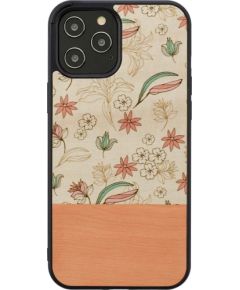 MAN&WOOD case for iPhone 12 Pro Max pink flower black