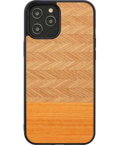 MAN&WOOD case for iPhone 12 Pro Max herringbone arancia black