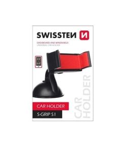 Swissten S-GRIP S1 Premium Универсальный держатель с 360 ротацией на стекло Для устройств 3.5'- 6.0' дюймов Черный