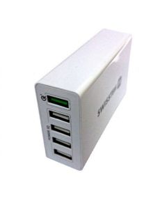 Swissten Qualcomm 3.0 QC Smart IC Premium Сетевое зарядное устройство USB 5x 2.1A / 50 W  Белое (Bulk)