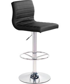 Bāra krēsls AURA 42x46xH88-109cm, sēdvieta: ādas imitācija, krāsa: melns, kāja: hroms