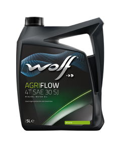 AGRIFLOW 4T SAE30 SJ 5L WOLF API SJ/CD, JASO MA