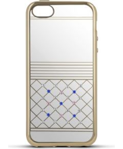 Beeyo StarDust Aizmugurējais Silikona Apvalks ar Dimantiņiem priekš Apple iPhone 6 / 6S Zeltains