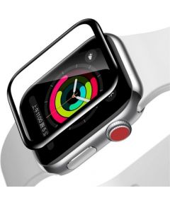 Baseus 5D SGAPWA4-E01 Aizsargstikls Pilnam Ekrānam Apple Watch 1 / 2 / 3 38 mm Melns