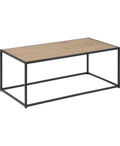 Придиванный столик SEAFORD 100x50xH40см, cтолешница: мебельная пластина с ламинированным покрытием, цвет: дуб, рама: мет