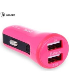 Baseus Universal Tiny Car Charger CCALL-CR0R Pink Telefonu lādētāji 12v Automašīnām