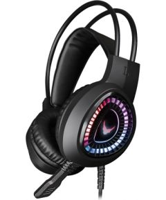 Varr VH8010L Lite Gaming Spēļu Stereo Austiņas ar Mikrofonu USB / 3.5mm Audio pieslēgumu Melnas