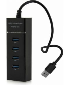 RoGer B2 3.0 USB Hubs 1 x 4 Sadalītājs Melns