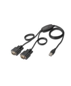 Digitus USB to serial adapter, 2xRS232 Cable USB 2.0