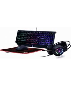 Gembird 4-in-1 Backlight Gaming Kit Phantom Black