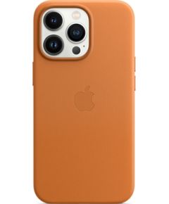 Apple iPhone 13 Leather Case with MagSafe Golden Brown Oriģinālie maciņi