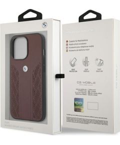 BMW BMHCP13SRSPPR Back Case Aizmugurējais Ādas Apvalks Telefonam Apple iPhone 13 Mini Sarkans