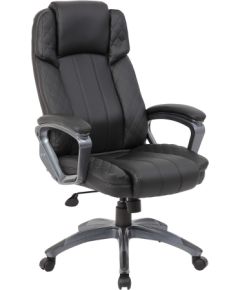 Biroja krēsls HOWARD 66x75,5xH116-123,5cm, materiāls: ādas aizvietotājs, krāsa: melna