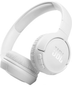 JBL T510 BT White on-ear austiņas ar Bluetooth, baltas