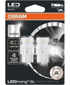 Osram spuldžu komplekts LED W21W White 6000K