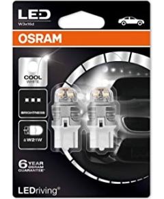 Osram spuldžu komplekts W21W 3W 6000K BLI 2 gab.