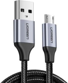 UGREEN Micro USB kabelis / QC 3.0 / 2.4A / 1m melns