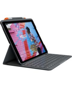 Logitech Slim Folio Bluetooth Tastatur und Schutzhülle iPad 7./8. Generation Gray