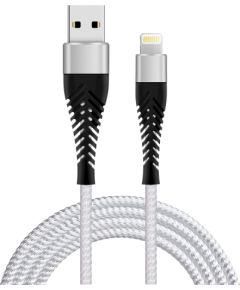 Кабель Fusion Fishbone USB-A - Lightning 30 Вт / 3А / 1,5 м белый