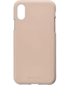 Mercury Soft Feeling Matte 0.3 mm Matēts Silikona Apvalks Priekš Apple iPhone X gaiši rozā (EU Blister)
