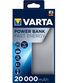 Портативный аккумулятор VARTA 20000mAh Silver