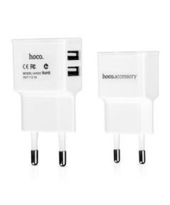 HOCO UH202 Lādētājs (2in1) Two USB charger White 13300
