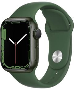 Apple Watch 7 GPS 41mm Sport Band, green/clover (MKN03EL/A)