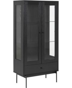 Display cabinet ANGUS, 75x37x152cm, black
