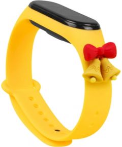 Fusion Xmas Bells siksniņa pulkstenim Xiaomi Mi Band 3 / 4 dzeltens