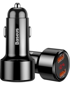Baseus Magic Series Зарядное устройство с цифровым дисплеем 2x USB QC3.0 45W 6A черное (CCMLC20A-01)