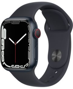 Apple Watch 7 GPS + Cellular 41mm Sport Band, midnight (MKHQ3EL/A)