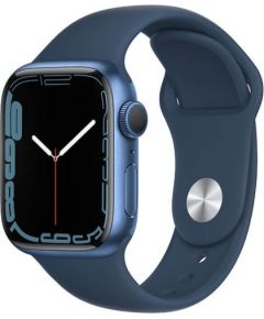 Apple Watch 7 GPS 41mm Sport Band, blue/abyss blue (MKN13EL/A)