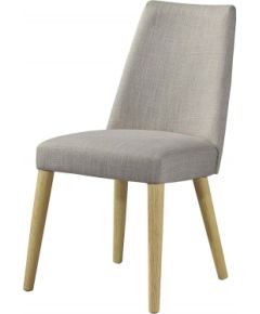 Krēsls ILVA 62x48xH88cm, mīksta, pelēka sēdvieta, gaišas ozolkoka kājas