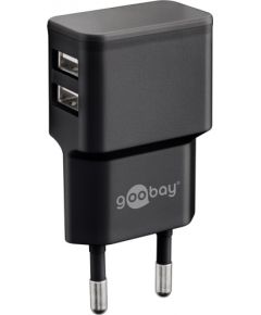 Goobay Dual USB charger 44951  2.4 A,  2 USB 2.0 female (Type A), Black, 12 W