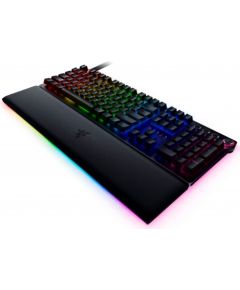 Razer Huntsman V2 Optical Gaming Keyboard RGB LED light, QWERTY US International, Wired, Black, Clicky Purple Switch, Numeric keypad