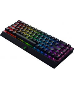 Razer BlackWidow V3 Mini HyperSpeed  Mechanical Gaming Keyboard, RGB LED light, QWERTY US International, Wireless, Black, Yellow Switch