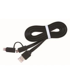 Gembird USB charging combo cable (Lightning 8-pin/Micro USB), 1m, black