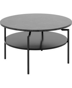 Coffee table GOLDINGTON D80xH45cm, black marble