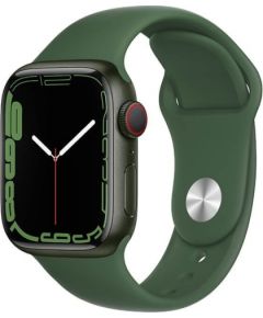 Apple Watch 7 GPS + Cellular 41mm Sport Band, green/clover (MKHT3EL/A)