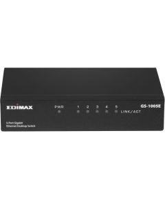 Edimax 5-Port Gigabit Switch GS-1005E Unmanaged, Desktop/Wall mountable, 1 Gbps (RJ-45) ports quantity 5, Power supply type External
