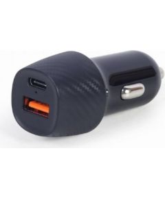 MOBILE CHARGER CAR USB QC3.0/USB-C TA-U2QC3-CAR-02 GEMBIRD