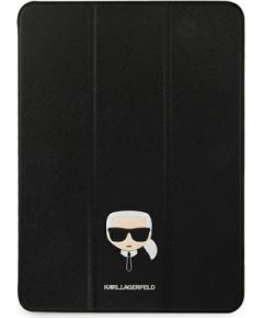 Karl Lagerfeld Saffiano KLFC12OKHK Grāmatveida Maks Planšetdatoram Apple iPad 12.9" Pro 2021 Melns