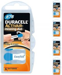 Duracell PR44 / V675AT / DA675 / Zinc Air 1.45V Батарейка Таблетка Для Слуховых Аппаратов (6 штук)