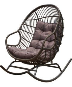 Rocking chair EGG dark brown